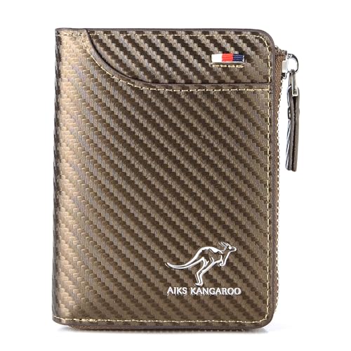 JIANK Reshline Herren RFID Blocking Wallet, Carbon F-Gold, Minimal JIANK Reshline Herren RFID Blocking Wallet, Carbon F-Gold, Minimal von JIANK