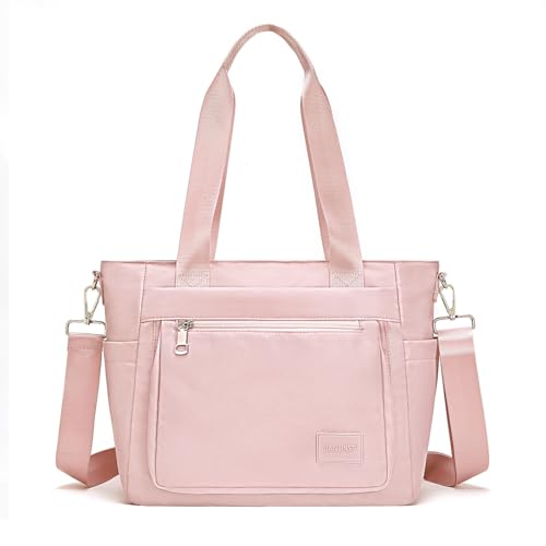 JIANLINST Damen Handtasche Frauen Schultertasche Casual Multifunktionale Umhängetaschen Hobo Taschen für Arbeit Einkaufen Reisen Rosa von JIANLINST