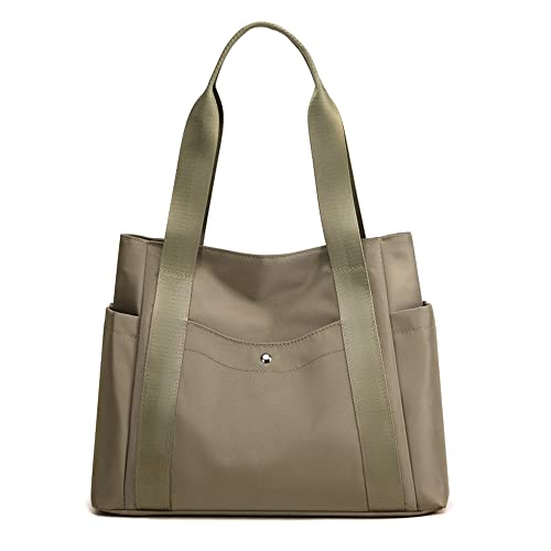 JIANLINST Damen Handtasche Shopper Multi-Pocket Tote Handtasche Henkeltasche Lässige Schultertasche Khaki von JIANLINST