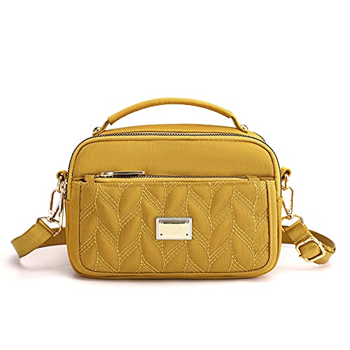 JIANLINST Damen Handy Umhängetasche Klein Handytasch Crossbody Schultertasche Mini-Tasche Multifunktionale Handytasche Gelb von JIANLINST