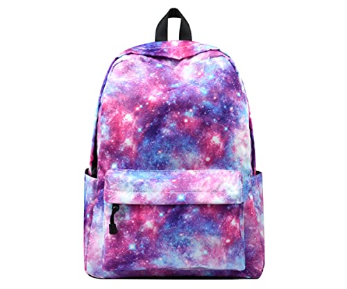 JIANLINST Mädchen Schulrucksack Jungen Teenager Schultasche Wasserdicht Nylon Rucksack Damen Schulranzen Freizeitrucksack Laptop Tasche Rosa-Blau von JIANLINST