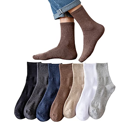 JIANNEI LIFE 7 Paar Herren Damen Unisex Baumwolle Socken Atmungsaktive Business Socken Casual Sneakersocken Sportsocken Komfortbund Lange 36-42 von JIANNEI LIFE