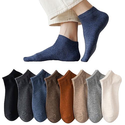 JIANNEI LIFE Damen Sneaker Socken Herren Füßlinge Baumwolle Sportsocken Kurzsocken Knöchel Socken 8 Paar von JIANNEI LIFE