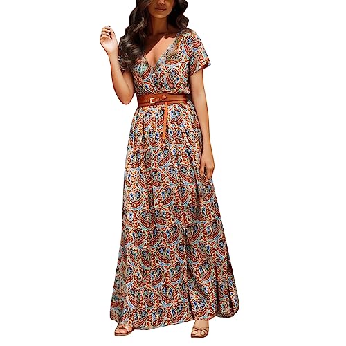 Damen Sommer Elegant A-Linien Partykleid Freizeitkleid,Kleid Herbst,Hemdkleid Weiß,Etuikleid Sommer,Kleid Mit Shirt Drüber,Oversize Kleid Sommer von JIANROU