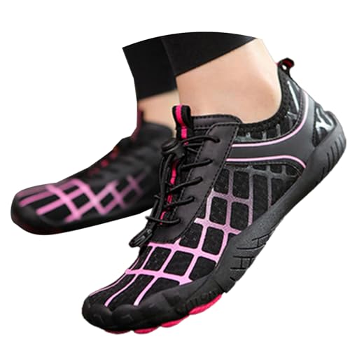 JIANROU Damen Freizeit Schuhe Laufschuhe Walkingschuhe Sneaker Outdoor Sneakers Lässig Schwarze Schuhe Weiße Sohle Sport Freizeitschuhe von JIANROU