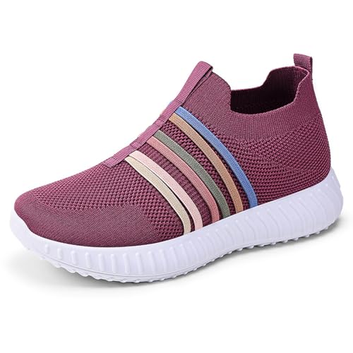 JIANROU Damen Schuhe Turnschuhe Sportschuhe Laufschuhe Walkingschuhe Sneaker Atmungsaktiv Sneakers Langlebige Ausgefallene Bunte Schuhe Elegante Freizeitschuhe von JIANROU