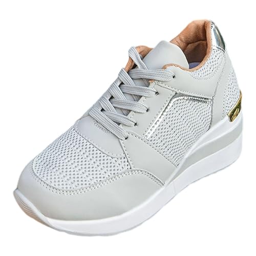 JIANROU Damen Schuhe Turnschuhe Sportschuhe Laufschuhe Walkingschuhe Sneaker Atmungsaktiv Sneakers Langlebige Damenschuhe Pink Elegante Freizeitschuhe von JIANROU