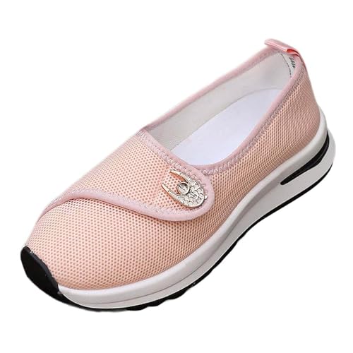 JIANROU Damen Slip Sneaker Turnschuhe Walkingschuhe Atmungsaktiv Sneakers Lässig Flieder Schuhe Bequem Freizeitschuhe von JIANROU