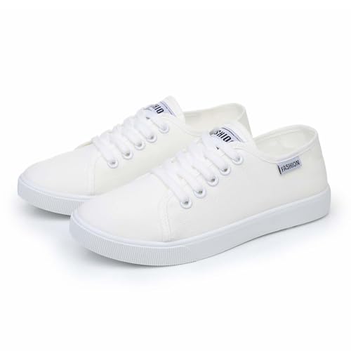 JIANROU Damen Slip Sneaker Turnschuhe Walkingschuhe Leicht Sneakers Langlebige Weiße Plateau Schuhe Bequem Freizeitschuhe von JIANROU