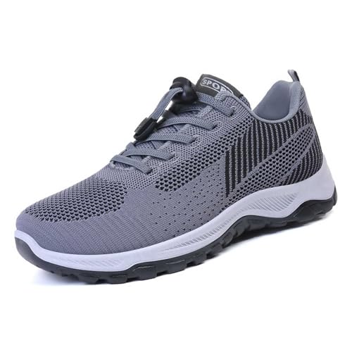JIANROU Damen Slip Sneaker Turnschuhe Walkingschuhe Outdoor Sneakers Langlebige Sneaker Damen Grau Bequem Freizeitschuhe von JIANROU