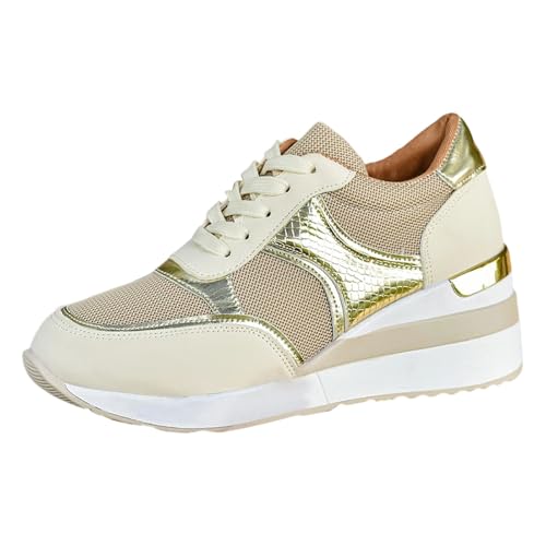 JIANROU Damen Sneaker Sportschuhe Turnschuhe Freizeit Schuhe Walkingschuhe Outdoor Sneakers Langlebige Hellblaue Turnschuhe Damen Bequem Freizeitschuhe von JIANROU
