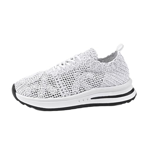 JIANROU Damen Sneaker Sportschuhe Turnschuhe Freizeit Schuhe Walkingschuhe Outdoor Sneakers Langlebige Weiße Turnschuhe Damen Bequem Freizeitschuhe von JIANROU