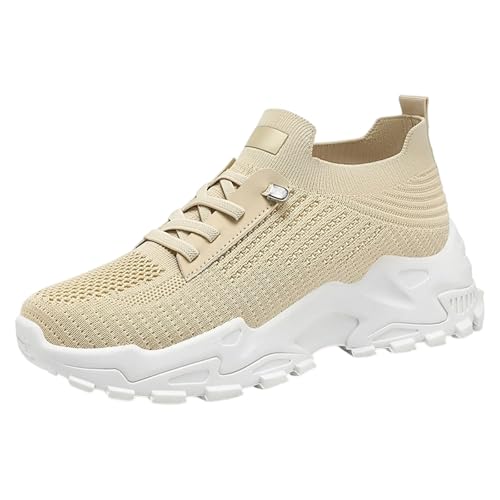 JIANROU Damen Sneaker Walkingschuhe Laufschuhe Sportschuhe Outdoor Sneakers Langlebige Laufschuhe Für Schwere Läufer Bequem Freizeitschuhe von JIANROU