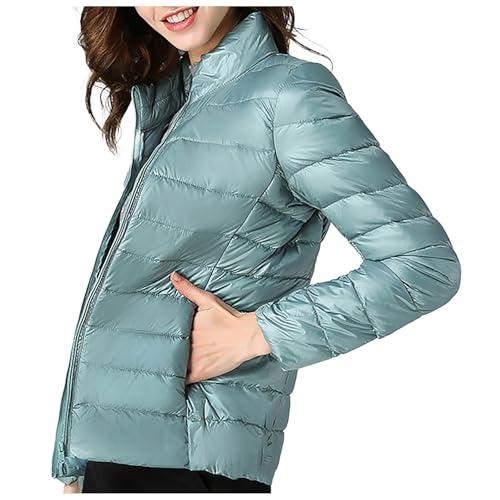 JIANROU Damen Warme Winterjacke Wollmantel Steppmantel,Oversize Mantel Damen Wollmantel Daunenmantel Damen Leicht Winterjacke Damen Steppjacke Damen Steppjacke Übergang Wollmantel Kurz von JIANROU