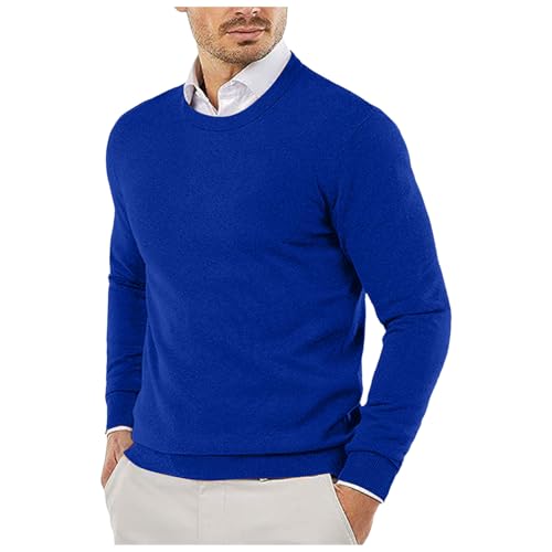 JIANROU Herren Pullover Langarmshirt Sweater Rollkragen Pullover,Lange Pullover Herren Alpaka Wolle Pullover Herren Zopfmuster Pullover Herren Rundhalspullover Winterpullis Weihnachtspullover von JIANROU