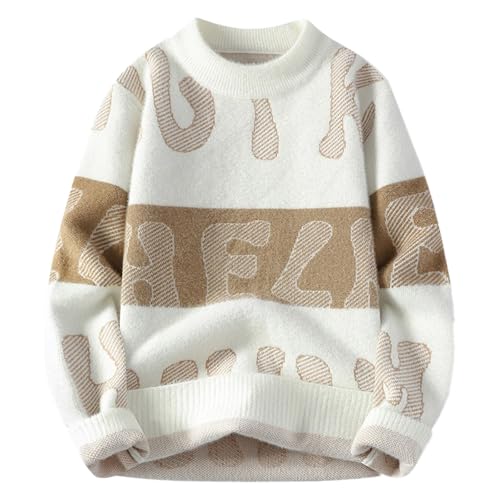 JIANROU Herren Pullover Strickpullover Winterpullover Sweater Pulli,Kurzer Pullover Warme Pullover Herren Kaschmir Pullover Rollkragen Herren Flausch Pullover Rollkragenpullover Aus Rollkragen von JIANROU