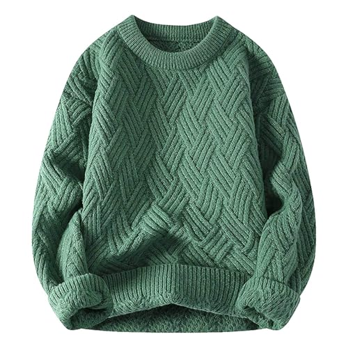 JIANROU Herren Pullover Winterpullover Warm Langarmshirt,Herren Rollkragenpullover Wolle Oversized Rollkragenpullover Flausch Pullover Herren Baumwollpullover Weihnachtspullover Weihnachts Pullunder von JIANROU