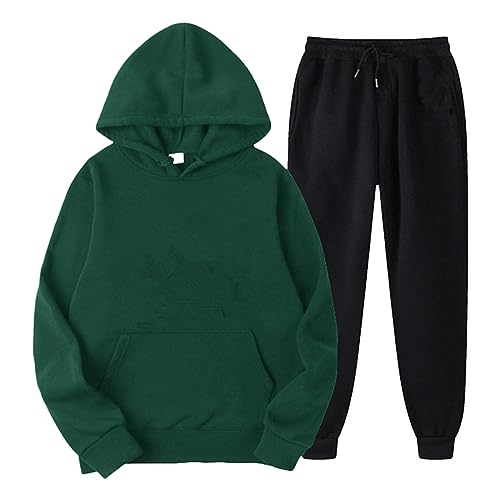 JIANROU Herren Sportanzug Kapuzen Sweatshirt Jogginganzug,Freizeit Jogginganzug Herren,Herbst Winter Dunkelblaue Sweatjacke,Sweatshirt Retro,Lila Jogginganzug,Sweat Jogginganzug Herren von JIANROU