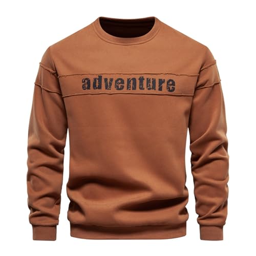 JIANROU Pullover Herren Sweatshirt Langarm Rundhals Sweater,Bauchfrei Pullover,Pullover Mit Backprint,Weiße Pullover Herren,Weißer Strickpullover Herren,Kaschmir Rollkragenpullover Herren von JIANROU