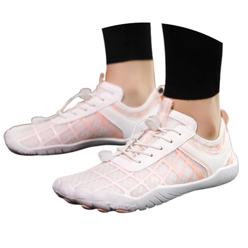 JIANROU Schuhe Damen Laufschuhe Walkingschuhe Sneaker Atmungsaktiv Sneakers Lässig Sneaker Damen Creme Bequem Freizeitschuhe von JIANROU