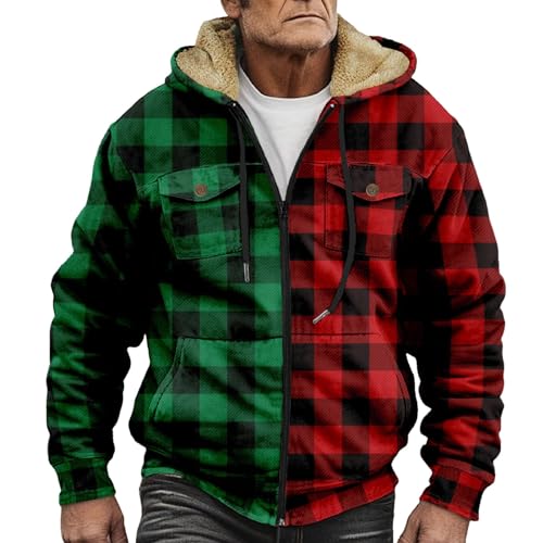 JIANROU Winterjacke Herren Winter Warm Outdoor Steppjacke Langarm Winterwanderjacke Oversized Daunenjacke Motorradjacke Palace Winterjacke Mantel Mit Goldenen Knöpfen von JIANROU