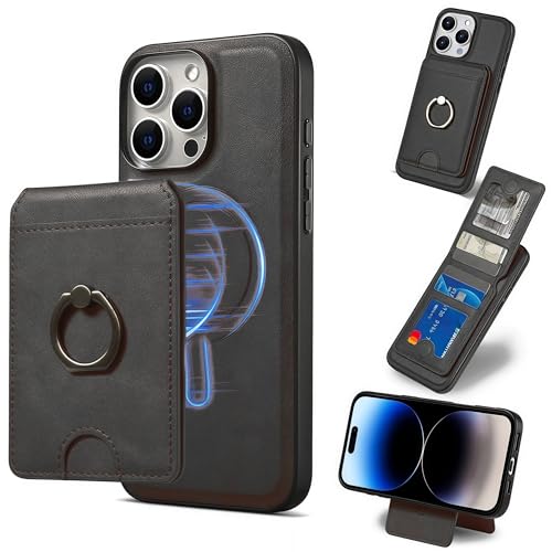 JIAONASHIJIA passend für MagSafe iPhone 16e Hülle-Leder Magnet Wallet-RFID-blockierend-2 in 1 Abnehmbarer Kartenhalter-Stoßfestes Cover-Ständer-ID-Fenster.Schwarz JIAONASHIJIA passend für MagSafe iPhone 16e Hülle-Leder Magnet Wallet-RFID-blockierend-2 in 1 Abnehmbarer Kartenhalter-Stoßfestes Cover-Ständer-ID-Fenster.Schwarz von JIAONASHIJIA