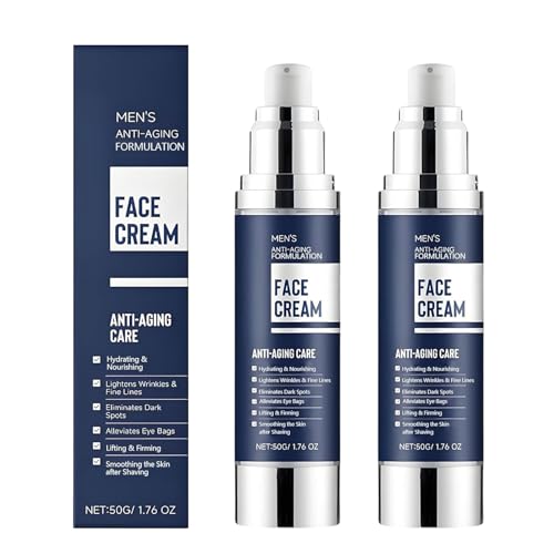 6-in-1-Feuchtigkeitscreme für das Gesicht von Männern, Anti-Aging-Gesichtscreme für Männer, Lifting- und Straffungscreme, reduziert Falten und feine Linien, entfernt dunkle Flecken (2PCS) von JIAOY