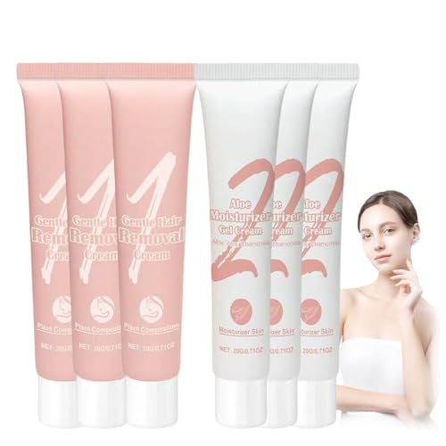 Auures Haarentfernungscreme, Auures Gesichtshaarentfernungscreme, Auures Haarentfernungssets, Auures Haarentfernung, Gesichtshaarentfernung für Frauen und Männer (3pcs) von JIAOY