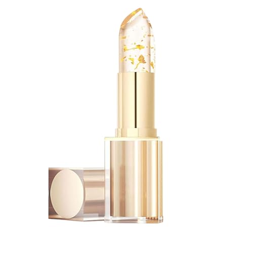 Farbwechselnde Lippenstifte, Farbwechselnde Lippenstifte, Transparenter, langanhaltender, feuchtigkeitsspendender Lippenbalsam, Lippenbalsam mit Goldfolie für Frauen, langanhaltend (1PCS) von JIAOY