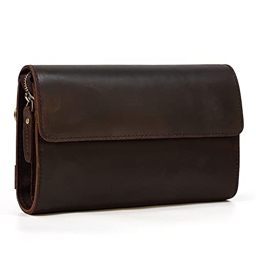 JIAQIWENCHUANG Multifunktionale Brieftaschen-Clutch-Tasche Retro-Herren-Clutch-Tasche Handliche Brieftasche mit großem Fassungsvermögen (Color : A, Size : 6 * 24 * 15cm) von JIAQIWENCHUANG