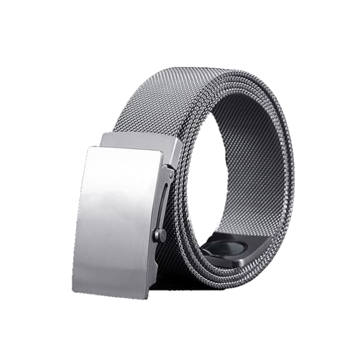 JIARY Herren-Gürtel Metallgürtel, Gürtel Herren Flechtgürtel Herren Edelstahl Magnetische Schnalle Rollschnalle mit Modischer Eingraviertem Muster,Style b,130CM/51.2'' von JIARY