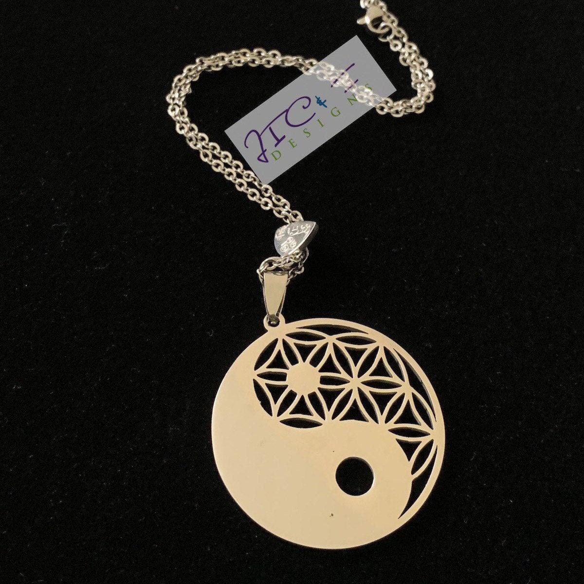 Edelstahl Yin Yang Halskette Heilige Geometrie Yoga Schmuck Edelstahl Yin Yang Halskette Heilige Geometrie Yoga Schmuck von JICFDesigns