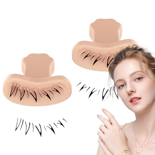 JIEBWCHA Wimpernstempel, schnelles Augen-Make-up-Werkzeug, tragbares Silikon-Wimpern-Applikator-Werkzeug, 1 Paar wiederverwendbare Stempel für Make-up-Anfänger von JIEBWCHA