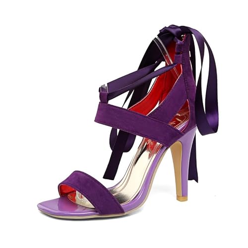 Damen Sandalen Peep Toe Stiletto High Heel Lace-Up Mode Damen Pumps Plus Größe za22-11 von JIEEME