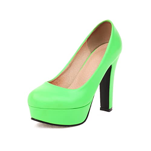 Damenschuhe Mode Blockabsatz runde Zehe High Heel Slip-On Abend Party Pumps für Damen z1261 Damenschuhe Mode Blockabsatz runde Zehe High Heel Slip-On Abend Party Pumps für Damen z1261 von JIEEME