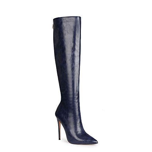 Mikrofaser Damenmode Reißverschluss Spitze Zehen High Heel Stiletto leicht zu Fuß Langschaft handgefertigte Stiefel für Frauen Zwj2021 von JIEEME