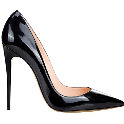 Patent Leather Women's Fashion Pointed Toe Stiletto Lining with Microfiber super high Heel Easy waliking Evening Party Pumps with Women Za834s von JIEEME