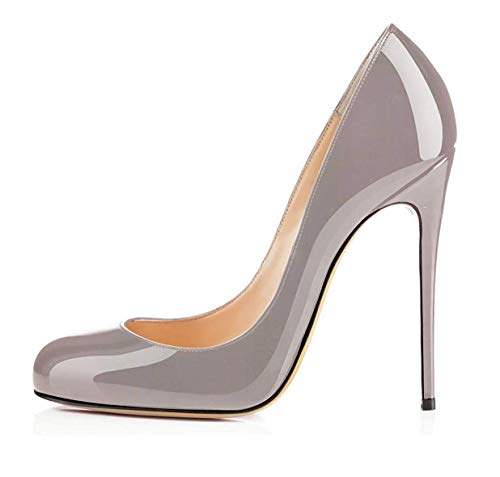 Women's Fashion Round Toe Stiletto Slip-on super high Heel Comfortable Evening Party Pumps Big Size Zkd337s von JIEEME