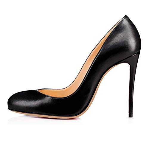 Women's Fashion Round Toe Stiletto Slip-on super high Heel Comfortable Evening Party Pumps Big Size Zkd337s von JIEEME