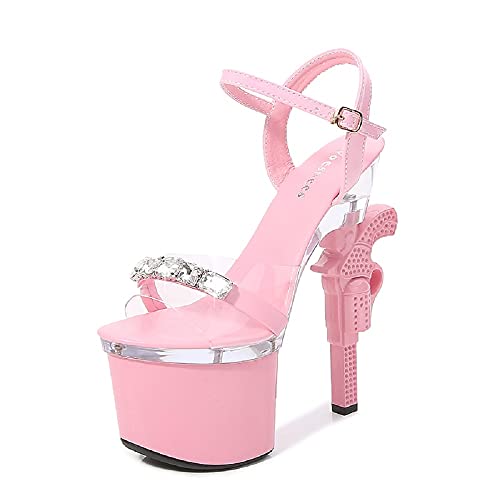 Women's Fashion peep Toe Stiletto Buckle Strap high Heel with 17.5 cm Sandals Platform 7.5 cmcrystals Easy Walking Evening Party Pumps for Women sf10367-L9s Women's Fashion peep Toe Stiletto Buckle Strap high Heel with 17.5 cm Sandals Platform 7.5 cmcrystals Easy Walking Evening Party Pumps for Women sf10367-L9s von JIEEME