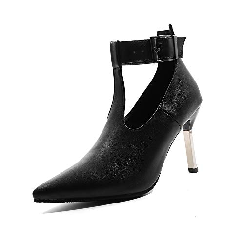 Women's sexy Pointed Toe Stilett Buckle Strap high Heel with 9 cm Comfortable Easy Walking Pumps for Women Big Size Z88-57s von JIEEME