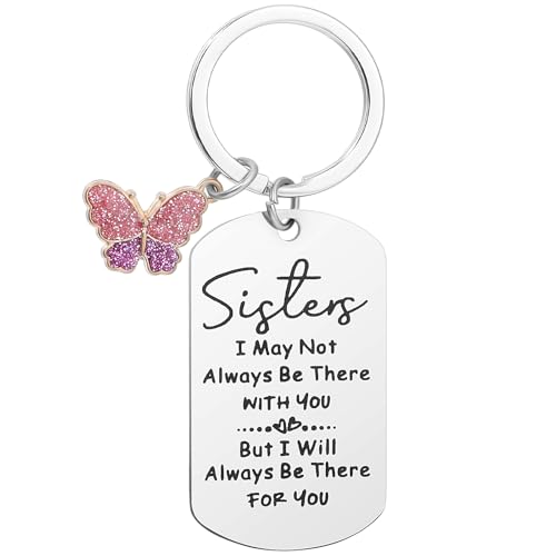 JIEYAO Schwestern Geschenke von Schwester Schlüsselanhänger, niedlich Schwester Geburtstag Geschenke, Erwachsene einzigartige Seele Schwester Geschenke beste Schwester überhaupt Geschenk lustige von JIEYAO
