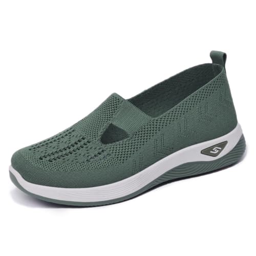 Damen Sommer 2025 Atmungsaktive Freizeitschuhe Weiche Sohle Bequeme Slip-On Flats Leichte Wanderschuhe für Frauen Vintage, cyan, 41 EU Damen Sommer 2025 Atmungsaktive Freizeitschuhe Weiche Sohle Bequeme Slip-On Flats Leichte Wanderschuhe für Frauen Vintage, cyan, 41 EU von JIFAENY