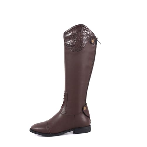JIFAENY Damen 2025 Vintage Reitstiefel Knielang Low Heel Reitstiefel Breit Kalb Retro Lederstiefel, dunkelbraun, 38.5 EU JIFAENY Damen 2025 Vintage Reitstiefel Knielang Low Heel Reitstiefel Breit Kalb Retro Lederstiefel, dunkelbraun, 38.5 EU von JIFAENY