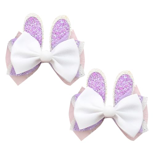 2 Stück Hasenohren Schleife Haarspangen Hasenohren Haarspangen Mädchen Glitzer Ostern Party Haarspange Schleifen Niedliche Schleife Haarnadel Frühling Urlaub Haarschmuck Lila 2 Stück Hasenohren Schleife Haarspangen Hasenohren Haarspangen Mädchen Glitzer Ostern Party Haarspange Schleifen Niedliche Schleife Haarnadel Frühling Urlaub Haarschmuck Lila von JIHUOO