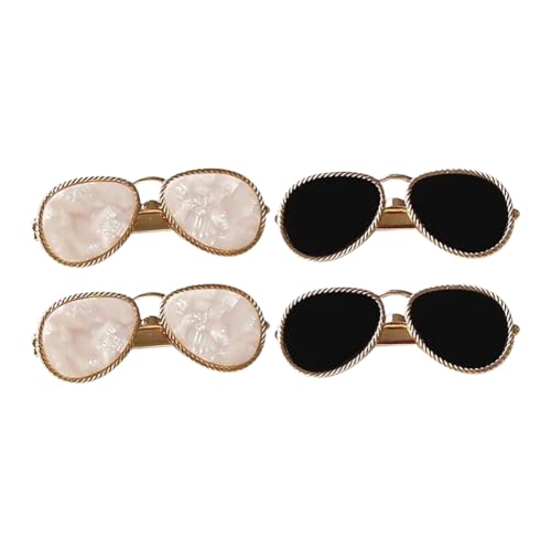 4 Stück Metall Sonnenbrillen Haarspangen Kreative Dekorative Haarspangen Niedliche Krokodil-Haarspangen Kleine Haar-Seitenclips Hübsche Haarstyling-Clips für Frauen Mädchen 4 Stück Metall Sonnenbrillen Haarspangen Kreative Dekorative Haarspangen Niedliche Krokodil-Haarspangen Kleine Haar-Seitenclips Hübsche Haarstyling-Clips für Frauen Mädchen von JIHUOO