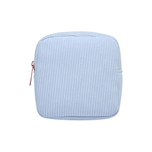 Corduroy Damenbinden-Aufbewahrungstasche, Menstruationspolster, tragbar, für Tampons, kleine Make-up-Tasche, für Damen, Mädchen, Blau Corduroy Damenbinden-Aufbewahrungstasche, Menstruationspolster, tragbar, für Tampons, kleine Make-up-Tasche, für Damen, Mädchen, Blau von JIHUOO