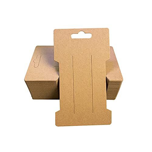 JIHUOO 100 Stück Haarspange Displaykarten Haarnadel Display Karten Karton Papier für Haarschleife Haarspangen und Haarschmuck Kraftpapier Farbe von JIHUOO