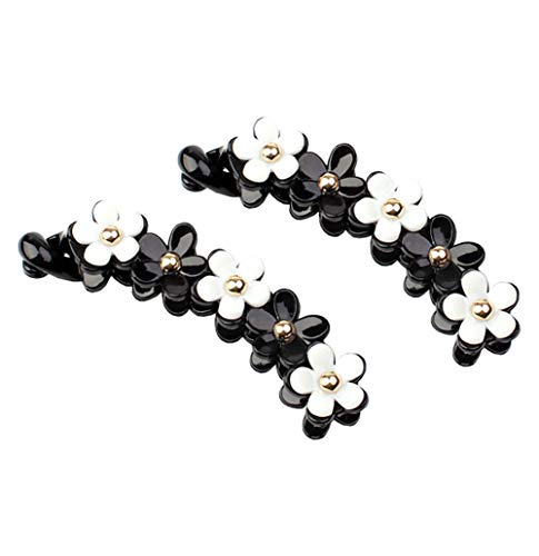 2 Stück Bananenspange Bananen Haarspange Haarklammer Pferdeschwanz Halter für Damen von JIHUOO