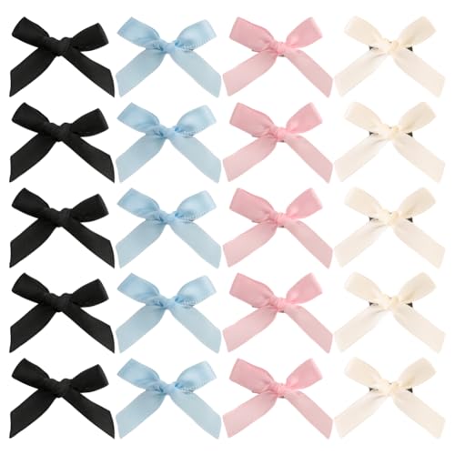 Mini-Haarspangen mit Schleife, kleine Schleife, Haarschleifen, Krokodilklemmen, niedliches Schleifen-Design, Haarspangen, Fliege, Haarnadeln, Haarschmuck für Damen, Schwarz, Rosa, Blau, Weiß, 80 Stück Mini-Haarspangen mit Schleife, kleine Schleife, Haarschleifen, Krokodilklemmen, niedliches Schleifen-Design, Haarspangen, Fliege, Haarnadeln, Haarschmuck für Damen, Schwarz, Rosa, Blau, Weiß, 80 Stück von JIHUOO